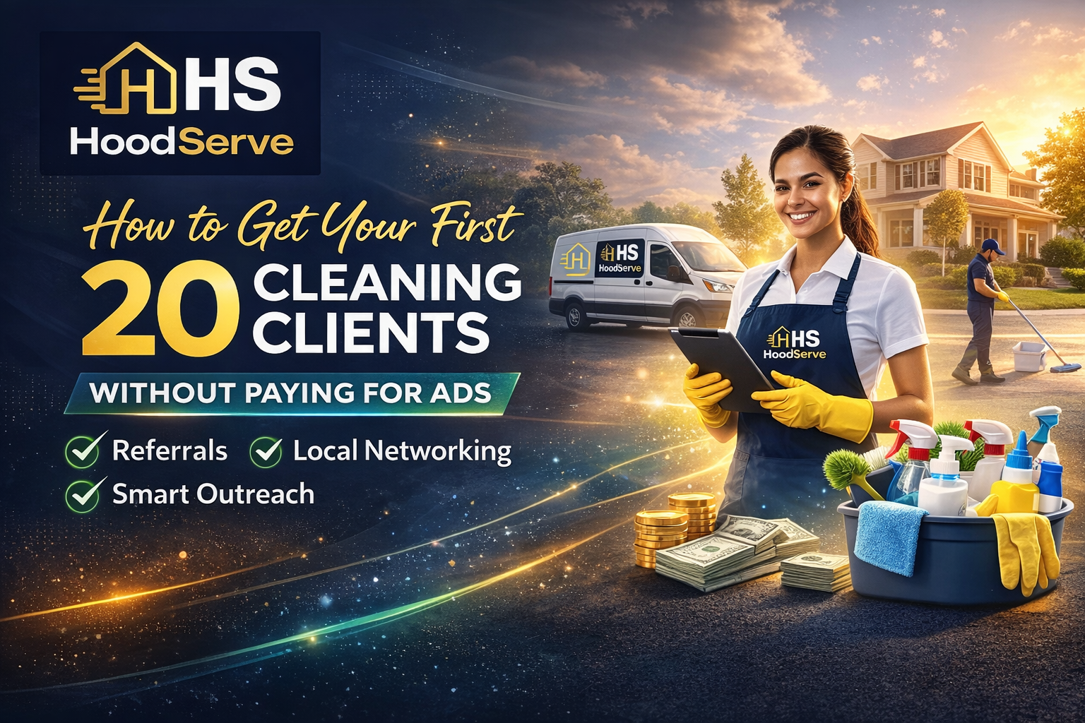 How to Get Your First 20 Cleaning Clients Without Paying for Ads